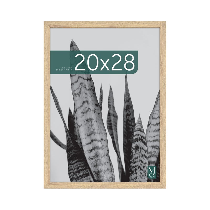 MCS Studio Gallery 20x28 Poster Frame Natural Woodgrain Engineered Wood, Vertical & Horizontal Wall Hanging Large Picture Frame for Photos, Posters & Art Prints (1-Pack) - Image 1